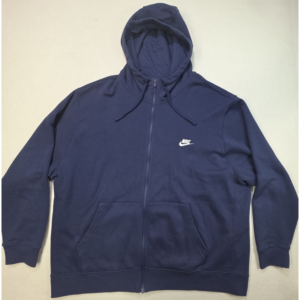 Nike Sportswear Club Fleece Full Zip Hoodie Jacket Mens 3XL Sweatshirt Soft Feel